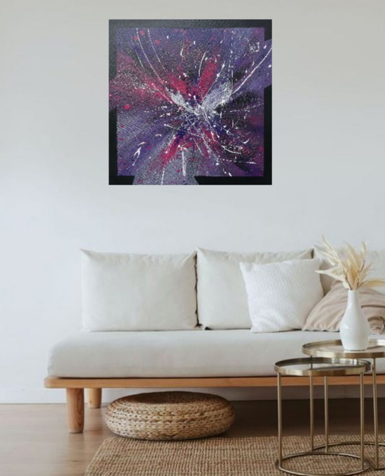 Image 1 of Origineel schilderij van de schilder 2Luss'Art – "Night Drift" – Formaat 60x60 cm