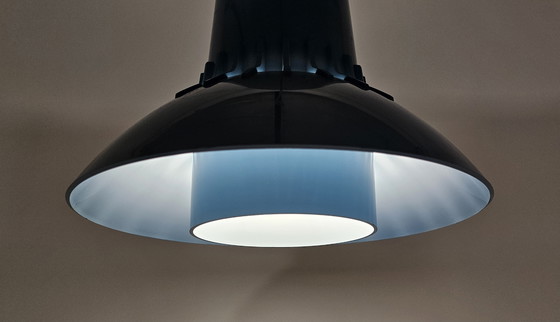 Image 1 of Juego de lámparas colgantes de Svend Middel Bor para Nordisk luz solar plástico azul