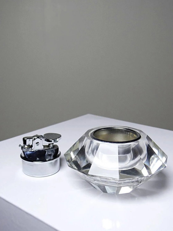 Vintage table lighter in Murano crystal, attributed to Antonio Imperatore, 70s. – Table accessories, Glass (photo 8 of 12)