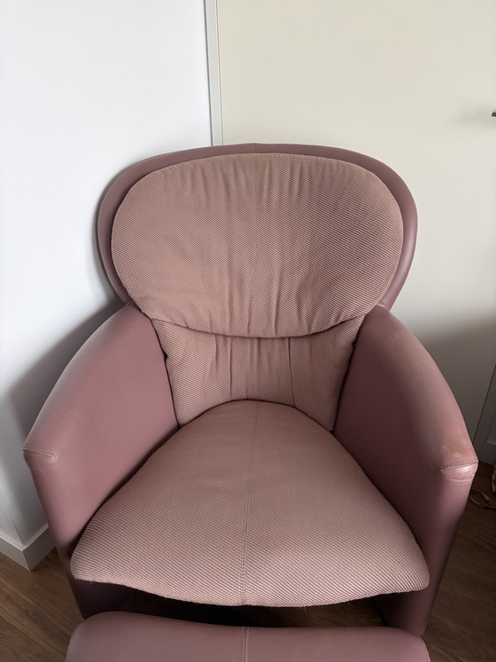 Image 1 of Fauteuil Leolux Excalibur avec pouf