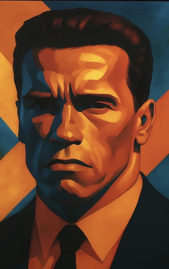 Image 1 of Karmen Moccha: "Arnold Schwarzenegger”. Handgesigneerd en genummerd.