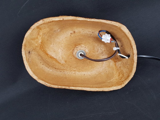 Image 1 of Vintage Brutalist Chamotte Clay Wall Lamp - Mid-Century Modern Ceramics (1960s/1970s)