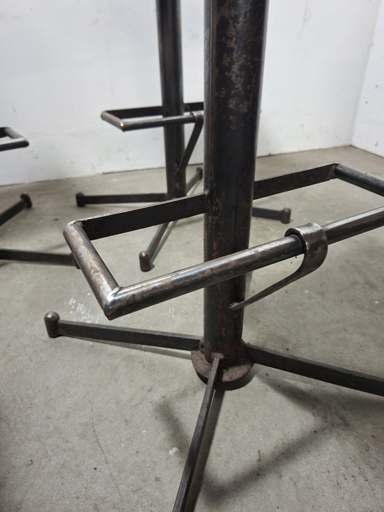 Image 1 of Set di 6 sgabelli francesi in stile brutalista degli anni '60