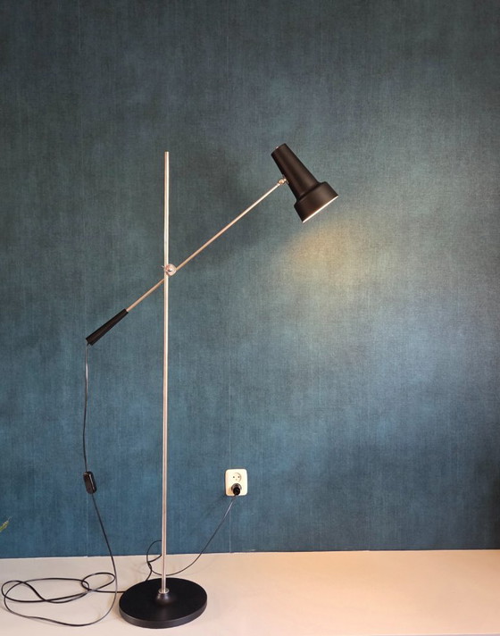 Vintage Hengellamp - Willem Hagoort | Model 329 - Jaren 60 – Vloerlampen, Metal (photo 4 of 13)
