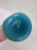 Zweedse turquoise opaline vaas Elme Glasbrück 