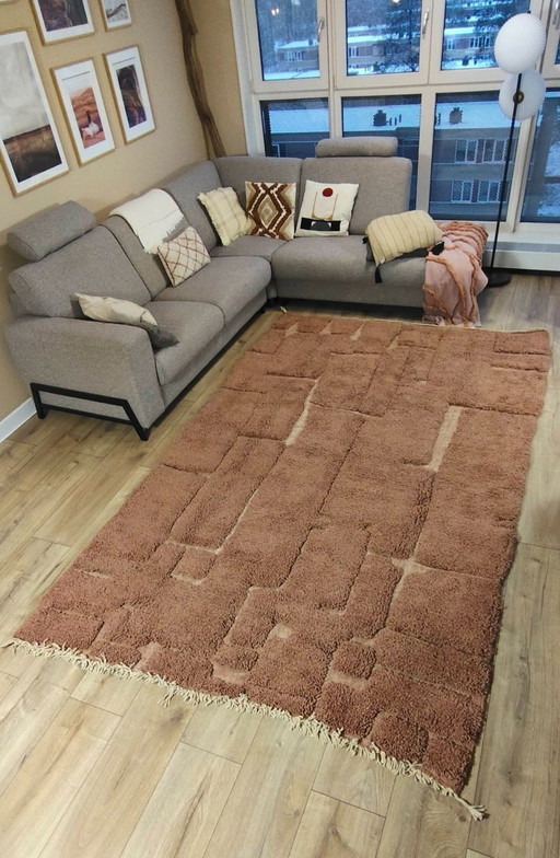 Berber carpet flood rug new wool 200 cm x 300 cm Moroccan