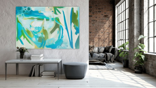 Acrylic Painting #Verde 150x100cm – schilderijen tekeningen, Canvas (photo 2 of 15)