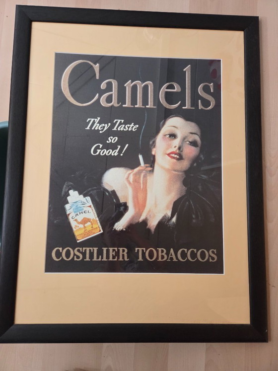 Image 1 of Publicité Camel vintage encadrée