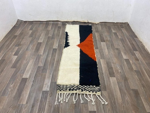 Traditional Moroccan hallway rug, size 75/300 cm – Alessi, vloerkleden en tapijten, Wool
