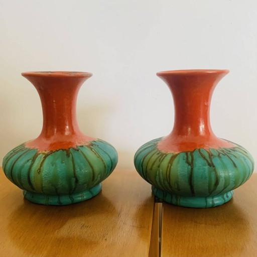 Pair of vintage West German vases – vazen, Ceramic (photo 2 of 13)