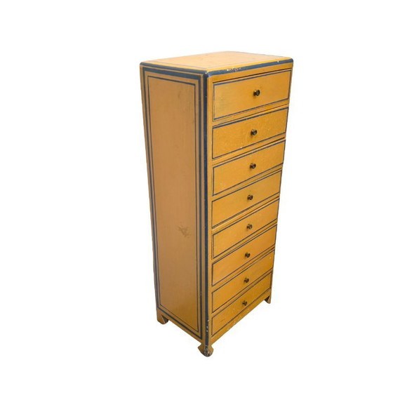 Image 1 of meuble vintage français peint en jaune