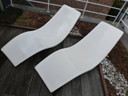 Pair of Outdoor Fiberglass Vintage Sunbeds