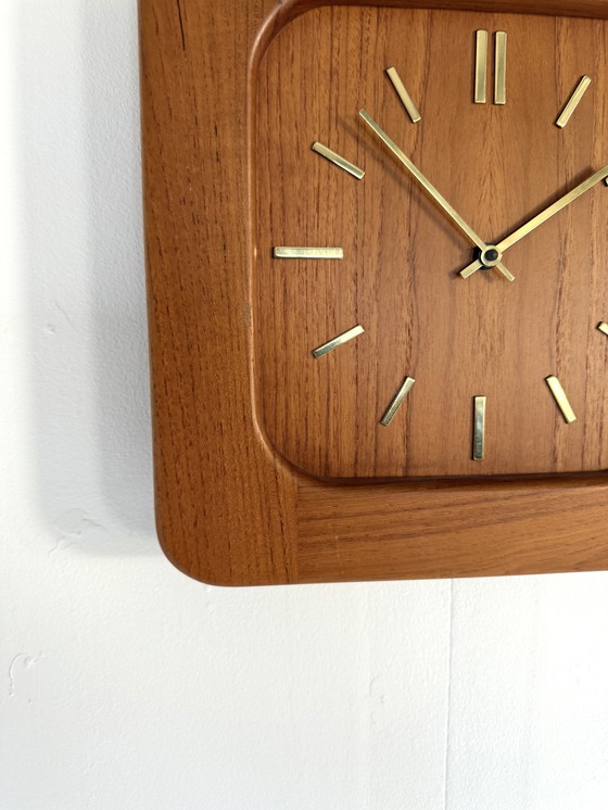 Image 1 of Vintage Teak Wall Clock, Westminster '70