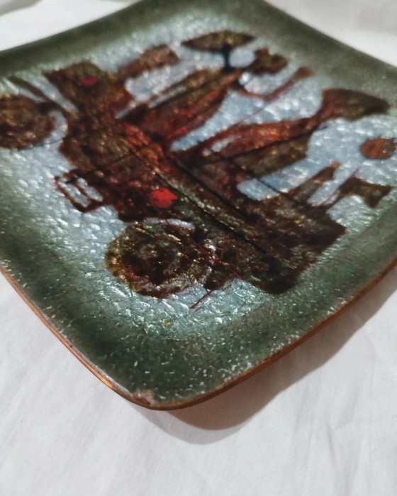 Image 1 of Giò Ponti, Enamel on copper centerpiece, Del Campo Turin production, 1950s-1960s