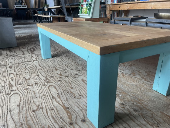 Image 1 of Oak mosaic coffee table