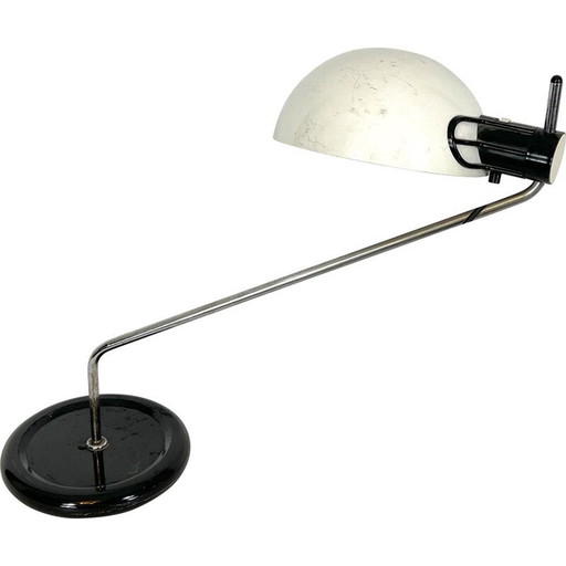 Vintage scharnierende lamp van chroom en kunststof door Harvey Guzzini, 1970