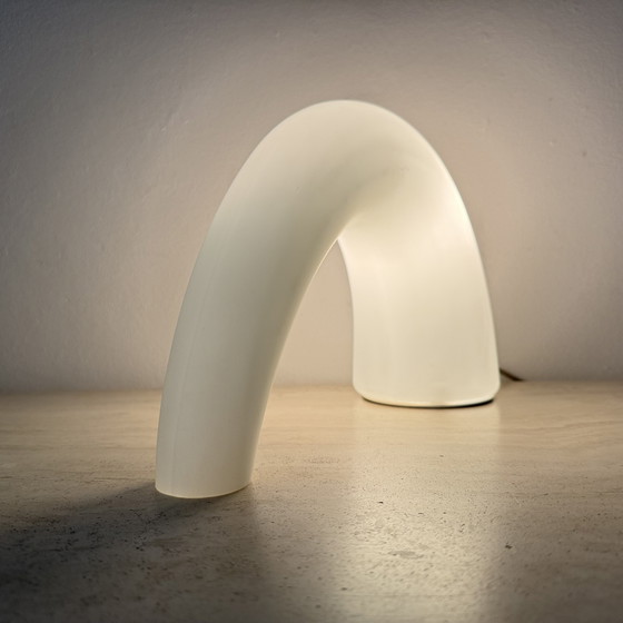 Image 1 of Fontana Arte Thor glass table lamp , 1980s Italy