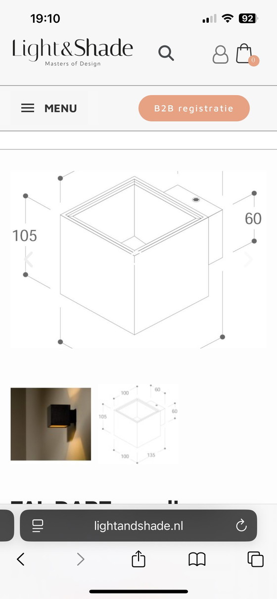 Image 1 of 3x TAL Lampada da parete bianco/nero