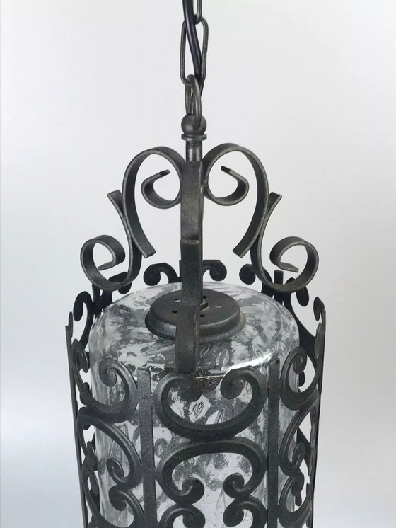 Image 1 of Lampada da soffitto anni '60 e '70 in metallo e vetro, design spaziale