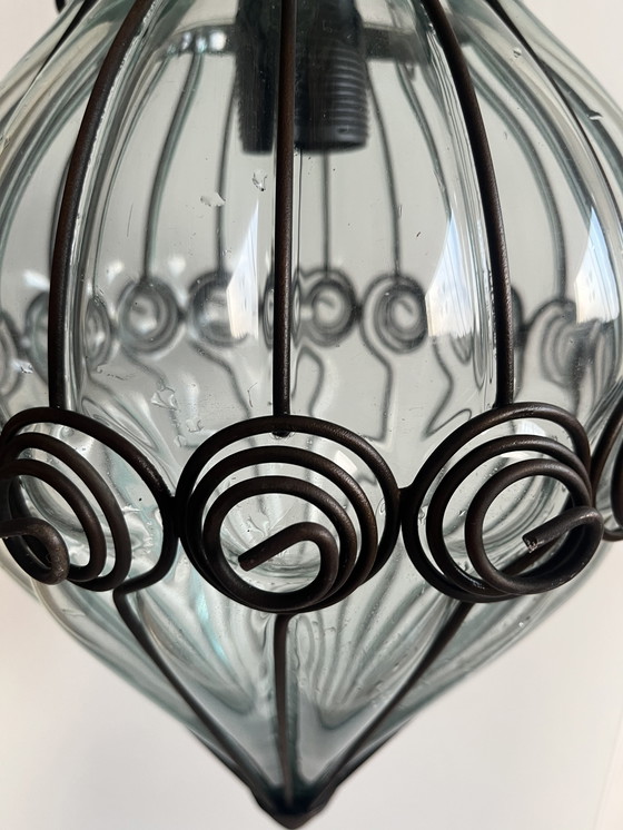 Image 1 of Venezianische mundgeblasene Glaslampe