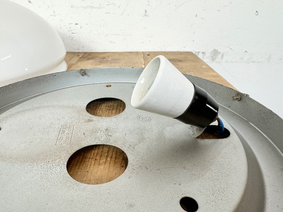 Image 1 of Lampada da parete o da soffitto vintage con vetro opalino di Napako, anni '60