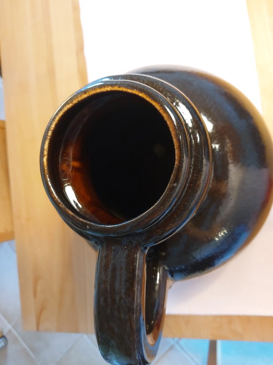 Image 1 of Handle vase, XXL floor vase by Scheurich, Oswald Kleudgen, 1960s, WGP fat lava