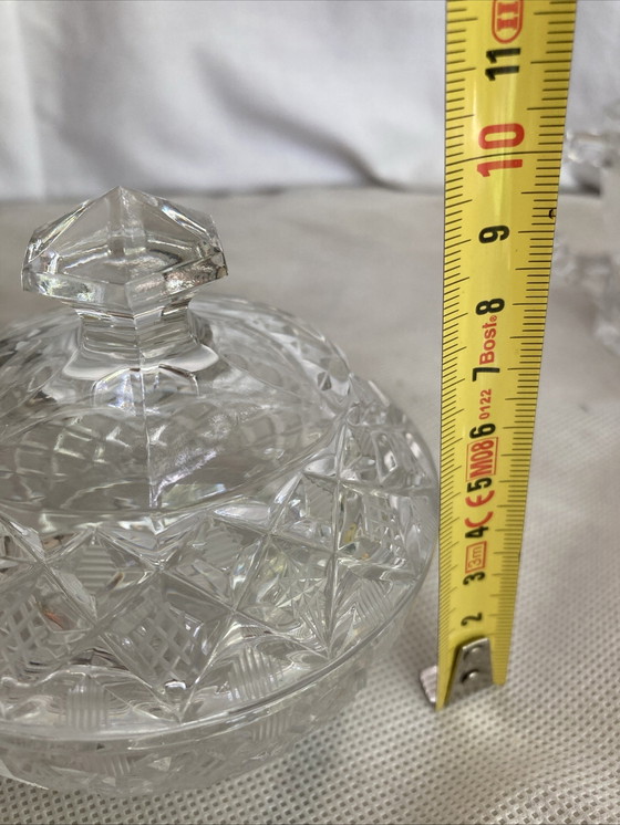 Image 1 of Crystal sugar tray and milk jug set