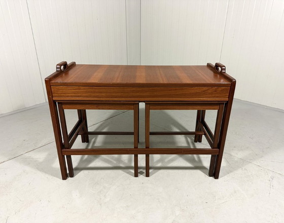 Image 1 of Tables gigognes en teck Skaraborgs Möbelindustri, Suède 1960