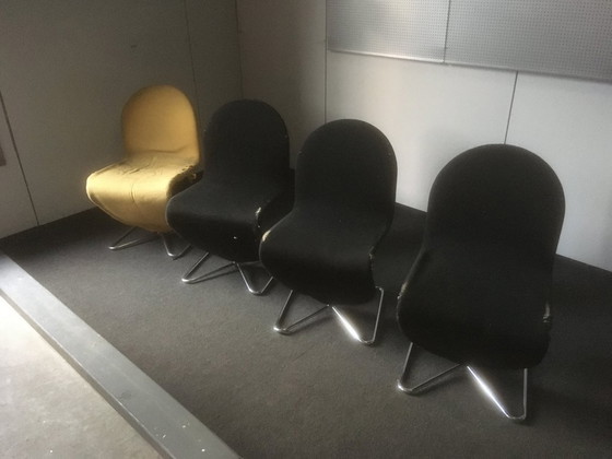 Verner Panton System 1-2-3 Fritz Hansen chaises de salle à manger (4 pcs) – Chrome (photo 2 of 5)