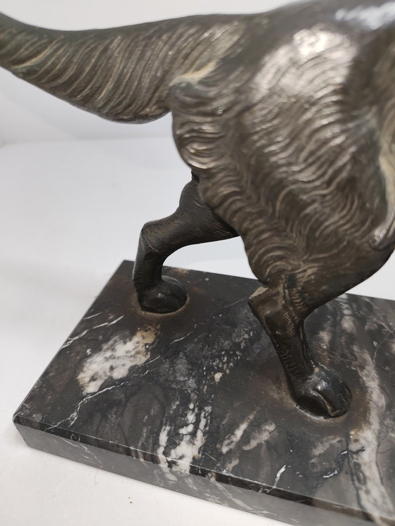 Art Deco style sculpture hunting dog – Marble, Metal (photo 5 of 12)