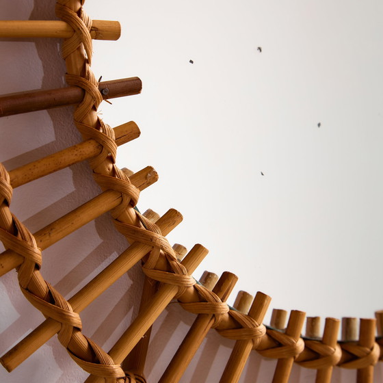 Image 1 of MK10881 Specchio con cornice in canna e rattan