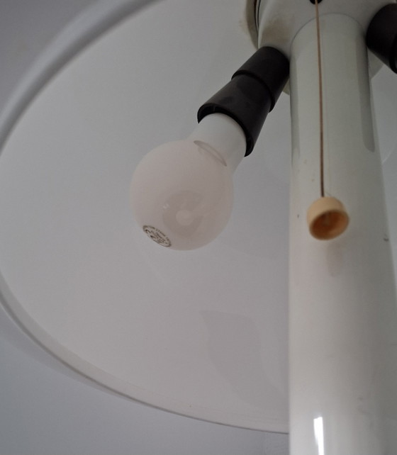 Vintage XL mushroom table lamp Dijkstra design, Plastic, Metal, White (photo 5 of 6)