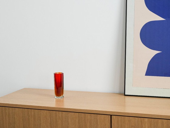 Image 1 of Red glass vase, Czech design, 1960s, made in the Czech Republic