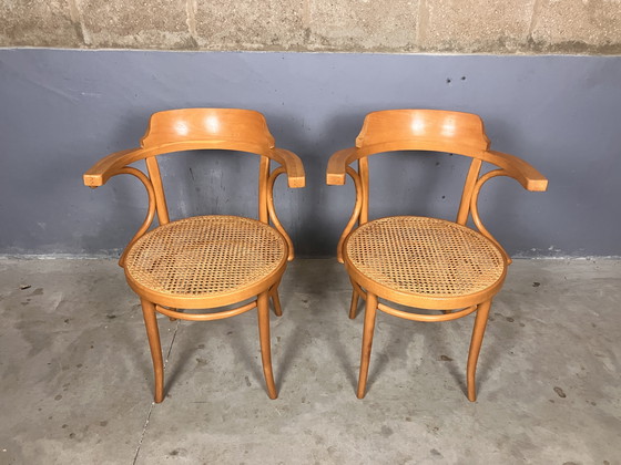 Image 1 of Thonet 233 replicas bentwood webbing vintage