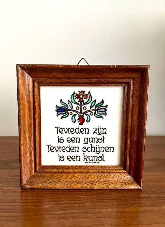 Image 1 of Piastrella in terracotta d'epoca di Perignem con scritta