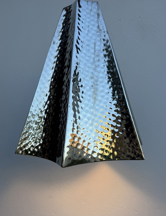 Lampada a Sospensione Moderna in Metallo Cromato Martellato – Lampade a sospensione, Chrome (photo 13 of 14)