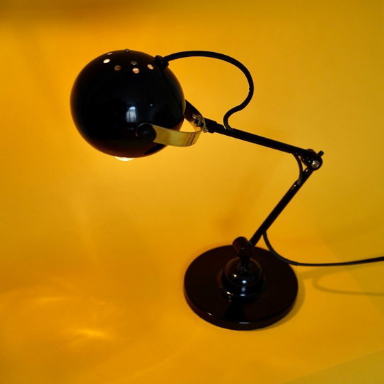 Image 1 of Vintage BHV Space Age "Eyeball" Desk Lamp - Mid-Century Modern - Black & Chrome