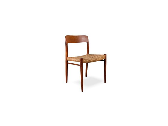 Image 1 of Silla original modelo 75 de JL Moller, Niels Otto Møller, teca, danesa.