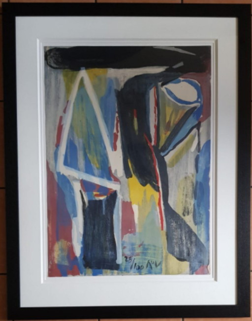 Bram van Velde (1895) Color Lithograph "Comp YR 318" Ges Gen
