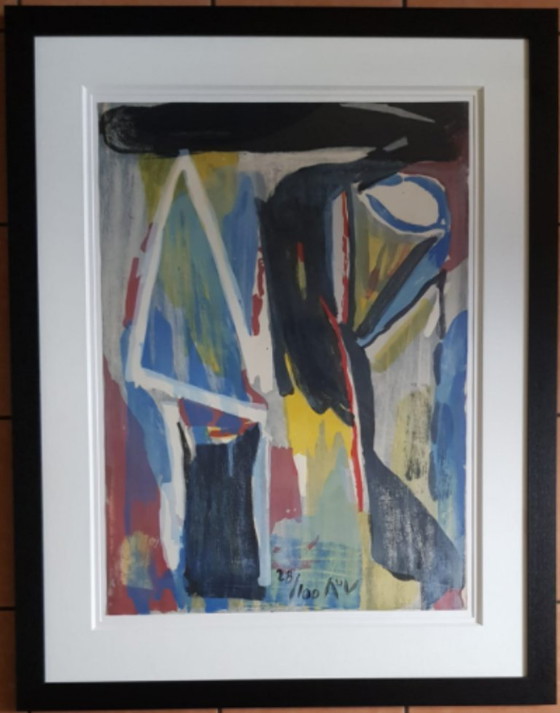 Image 1 of Bram van Velde (1895) Color Lithograph "Comp YR 318" Ges Gen