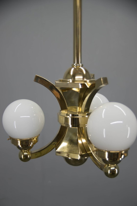 Image 1 of Art Deco Chandelier by Gocar, 1910s, Restored