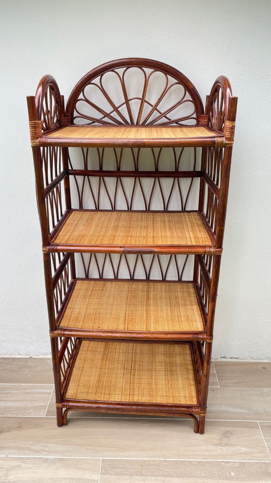 Image 1 of ETAGERE Bambou et Rotin VINTAGE