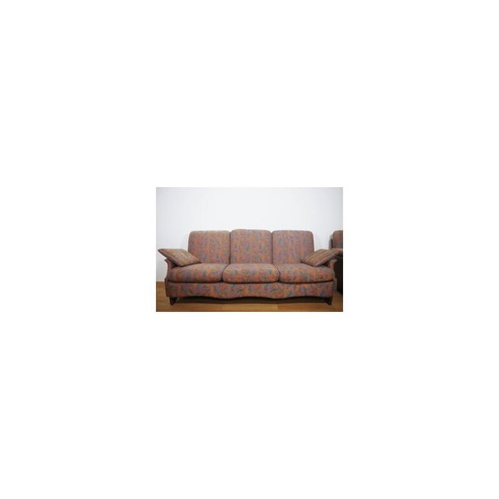 Image 1 of Pair of vintage walnut sofas, 1970s