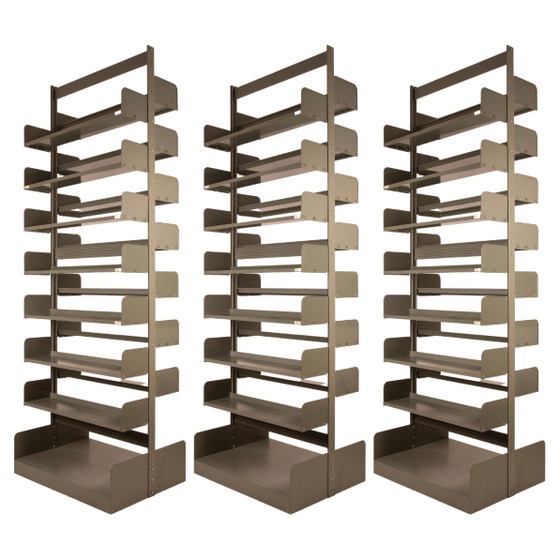 Lips Vago Mid Century Congresso Sistema di Scaffalature Metalliche 1960 – Librerie, polished steel (photo 7 of 26)