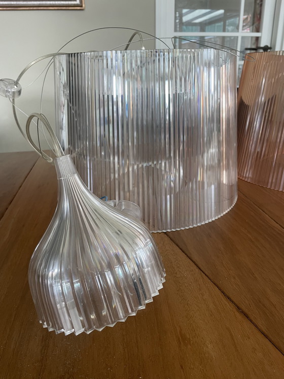 Image 1 of 4 lampes suspendues Kartell, 2x porte-zichtig, 2x rose(oranje)