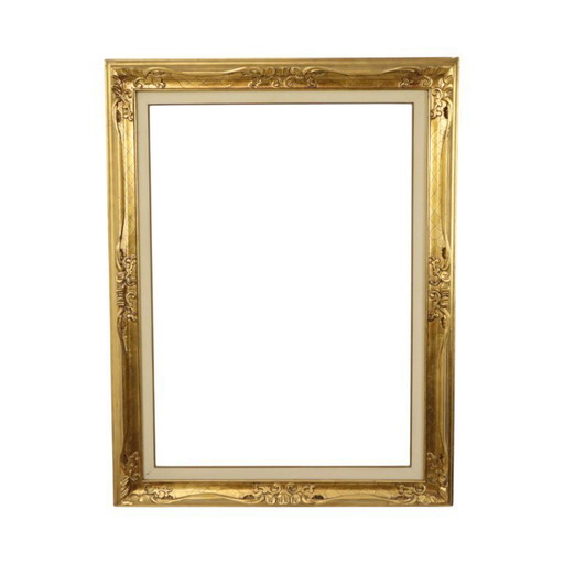 Large Gold-Colored Frame Baroque Style 86cm