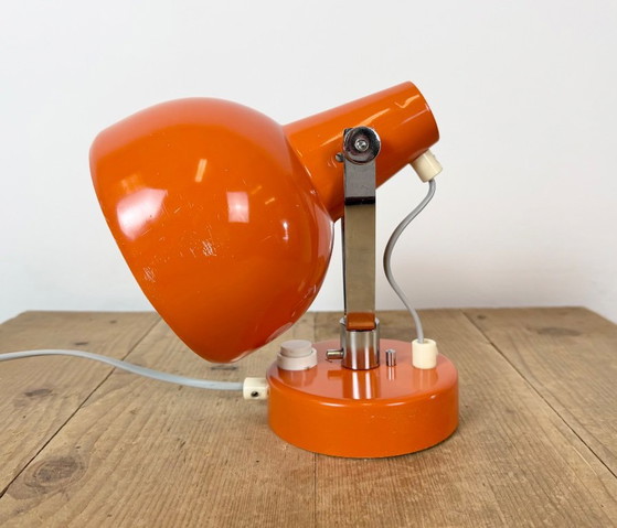 Vintage oranje metalen wandlamp van Lidokov, jaren 70. – Wandlampen, Chrome (photo 3 of 17)