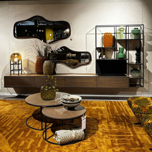 BKS Furniture Ettic TV-Schrank mit Stimmungskamin