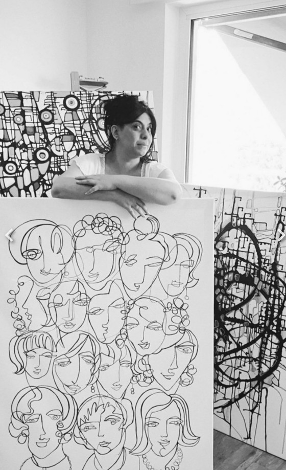 Image 1 of Natia Antadze Abstracte compositie XXL