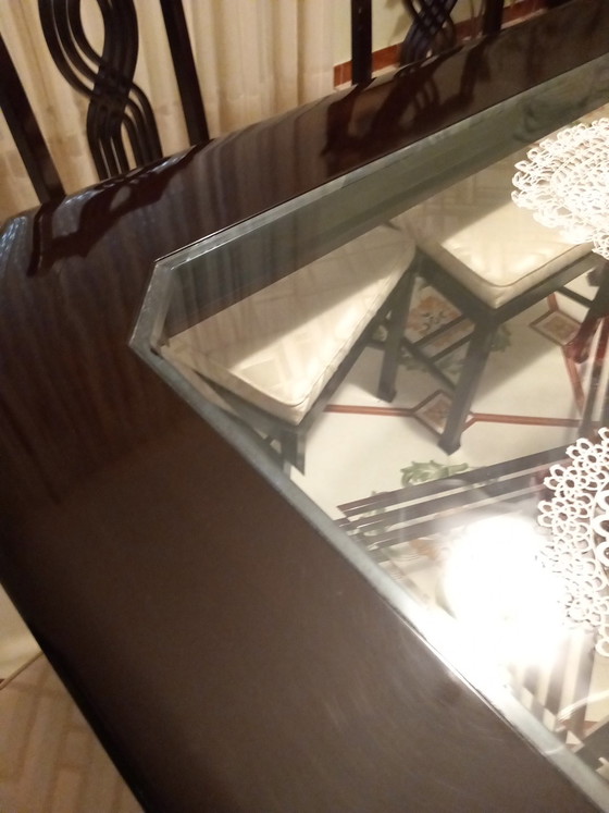 Image 1 of Table with 6 Giorgetti chairs from the 70s